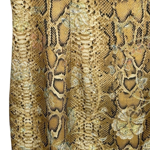 VINTAGE 90S SNAKESKIN SPAGHETTI STRAP EMPIRE SHEATH MINI DRESS CARMEN MARC VALVO - Picture 11 of 16